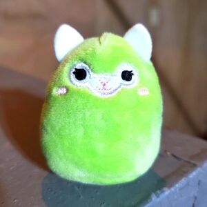 New 2 " Green Squishville 2022 Squishmallow Jim‎ the Alpaca from Pastel Squad